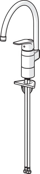 Keittiöhana Oras 1838FG Vega korkealla kääntyvällä juoksuputkella - KarelianStore