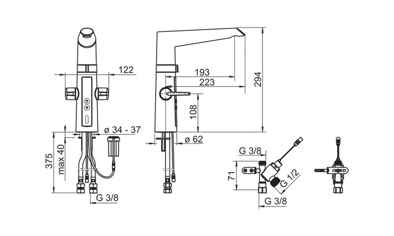 Keittiöhana Oras 2725F Optima Smart Pesukoneventtiilillä - KarelianStore
