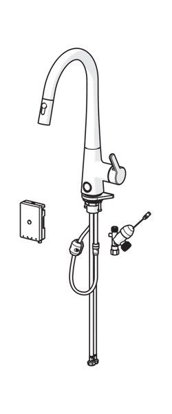 Keittiöhana Oras Inspera 3031F pesukoneventtiilillä ja ulosvedettävällä juoksuputkella - KarelianStore