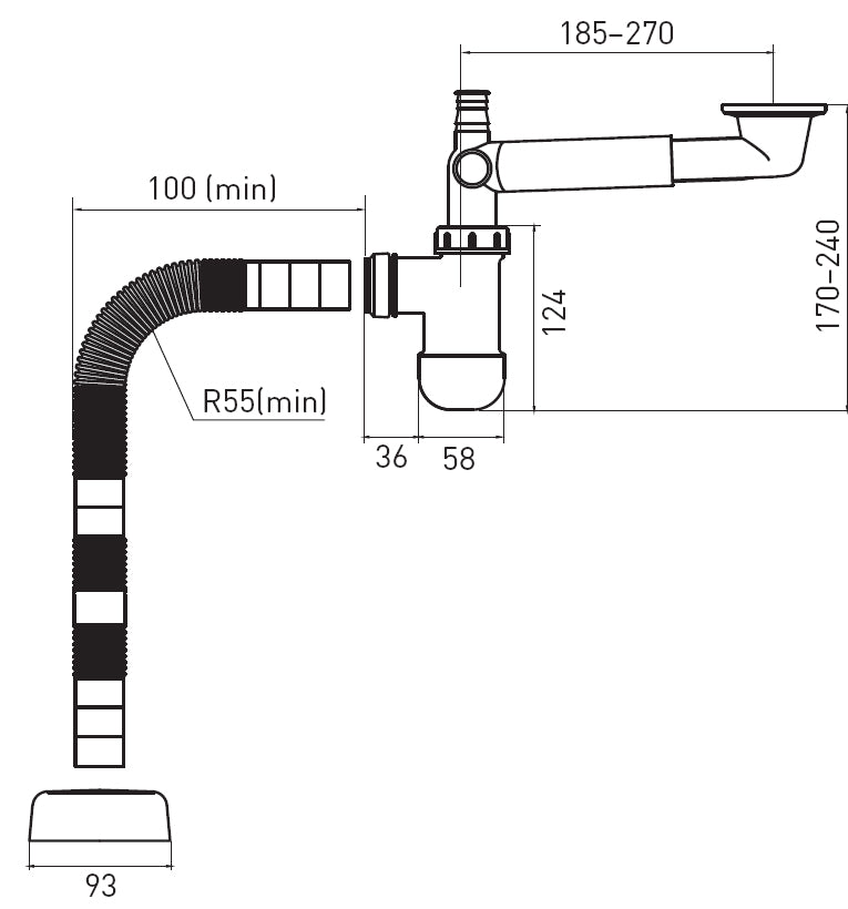 Keittiövesilukko Säädettävä Prevex Preloc - KarelianStore