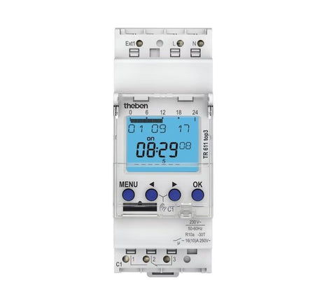 Kellokytkin Theben TR611 TOP3 viikko-ohjelmalla 1-kan 16A - KarelianStore