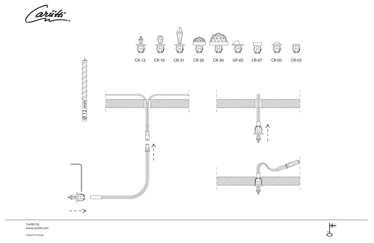 Koristerengas Cariitti Sauna LED CR-03 Kromi 6-osainen - KarelianStore