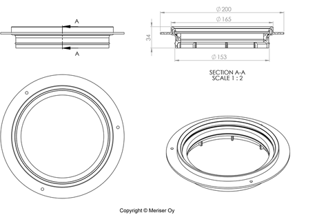 Korotusrengas Merika M-400 150x34 Erikoismatala - KarelianStore