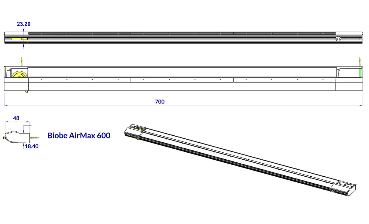 Korvausilmaventtiili Biobe Airmax 60 - KarelianStore