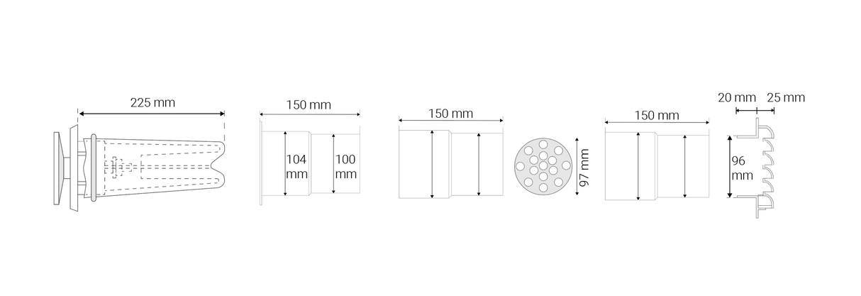 Korvausilmaventtiili Velco VLR-100 - KarelianStore