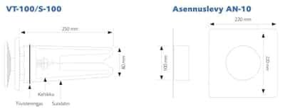 Korvausilmaventtiili Velco VSR 100N 10 kpl - KarelianStore