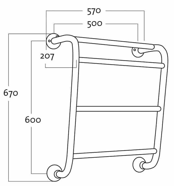 Kuivausteline Rej Retro BT 564 Kromi - KarelianStore