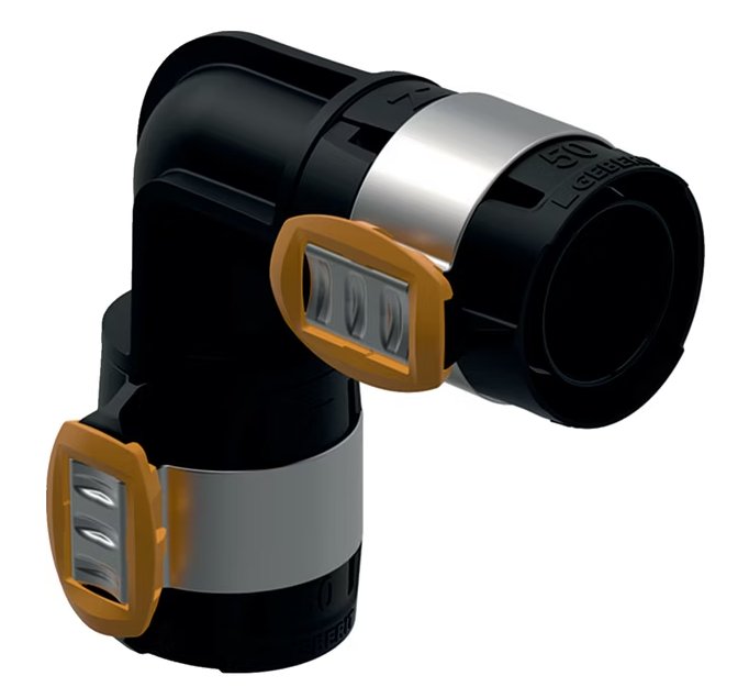 Kulmaliitin Geberit Flowfit Kompo 90 63x63 PPSU - KarelianStore