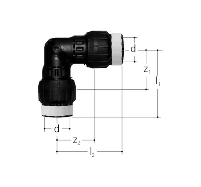 Kulmaliitin Sanipex MT GF 90 63x63 PPSU PA - KarelianStore