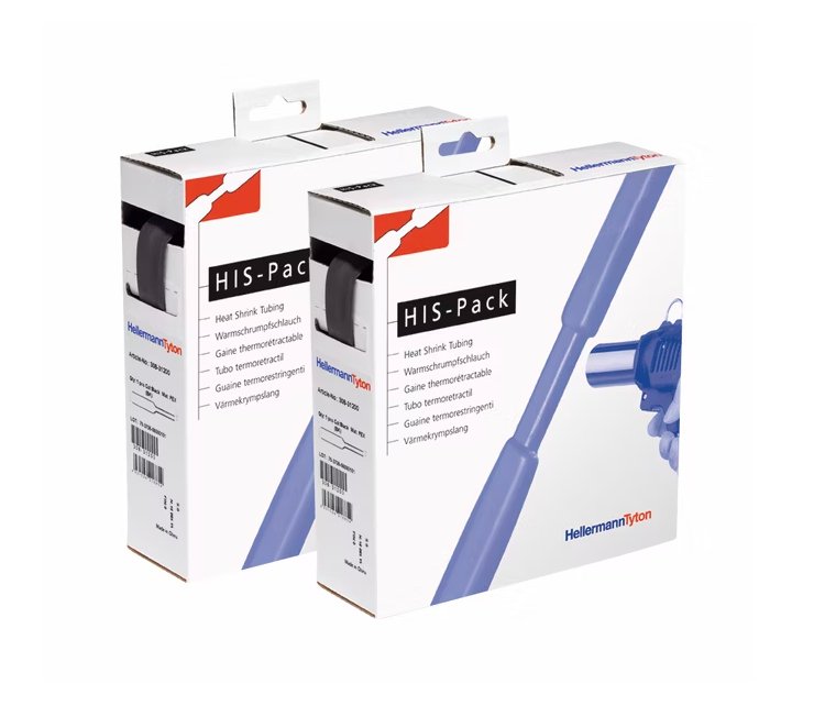 Kutistemuoviletku Hellerman Tyton 2:1 HIS-1 8 Musta 3.2mm 10m - KarelianStore