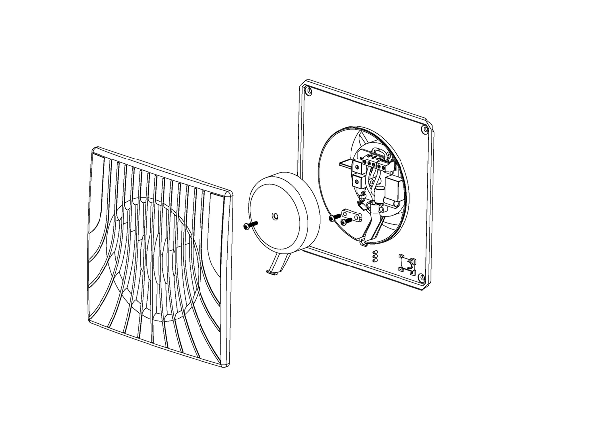 Kylpyhuonepuhallin Opal WA100LZH Ajastin sekä kosteusanturi - KarelianStore