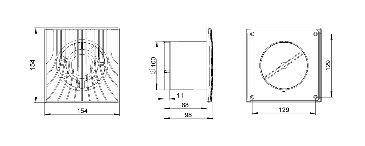 Kylpyhuonepuhallin Opal WA100LZT Ajastimella - KarelianStore