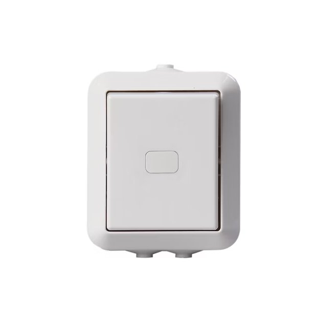 Kytkin ABB Kosti 6/10A 250V IP44 PPJ 1N Kirkas Linssi Valkoinen - KarelianStore