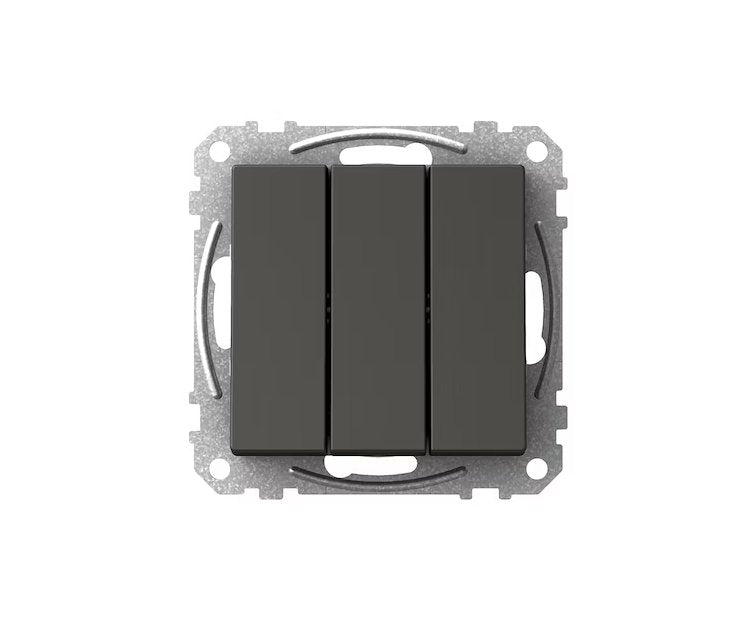 Kytkin Schneider Electric 1+1+1 16A IP20 2x UKJ Antrasiitti - KarelianStore