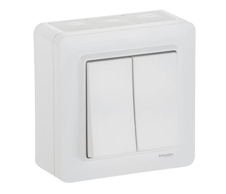 Kytkin Schneider Electric Exxact 5 16A IP44 2x PKJ Valkoinen - KarelianStore