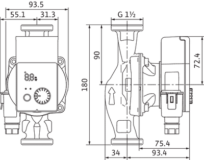 Lämpöjohtopumppu Wilo Yonos Pico 25/1-4(180) - KarelianStore