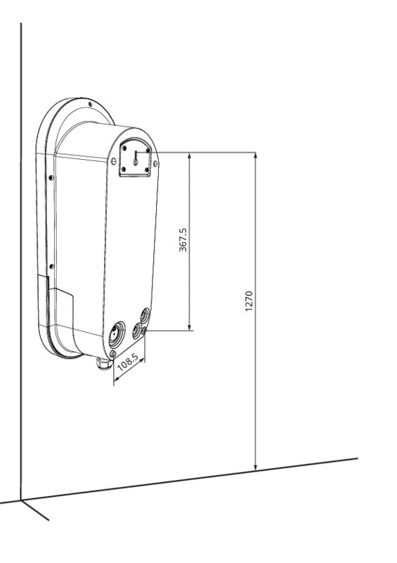 Latausasema Ensto ONE EVH 1X32A TYPE2 CABLE RCB IP54 - KarelianStore