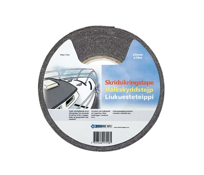 Liukuesteteippi Stokvis 25mmm 18m Musta - KarelianStore