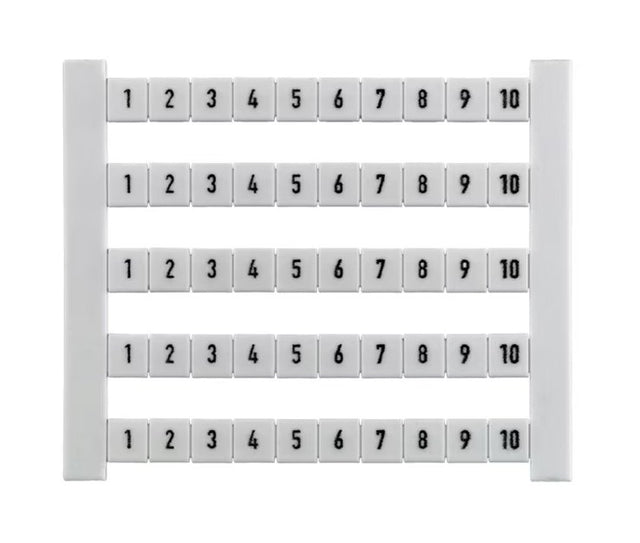 Merkintäkilpi Weidmuller 0523060001 Dekafix 5 1-10 50kpl - KarelianStore