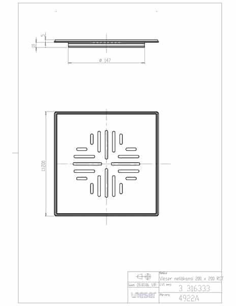 Neliökansi Vieser 197x197 Classic RST - KarelianStore