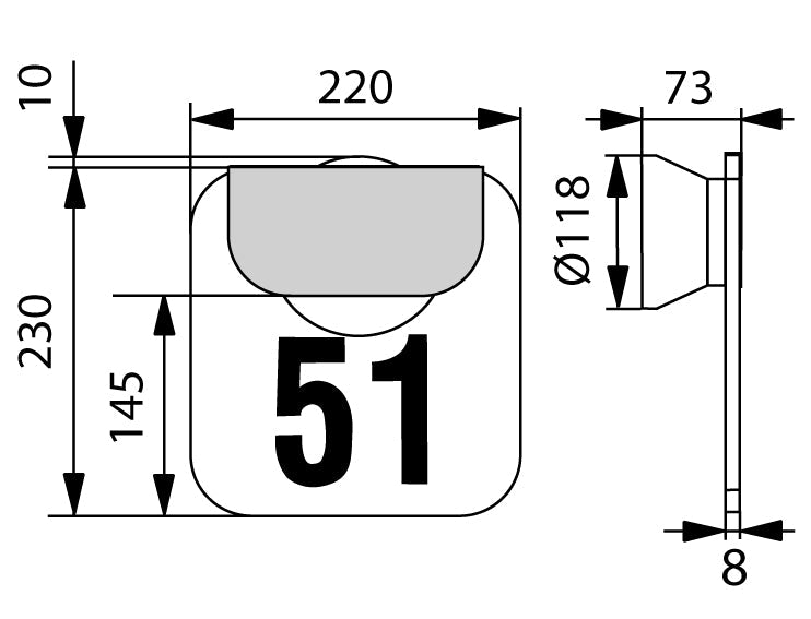 Numerovalaisin Ensto AVR51.11LV IP65 1W Neliö Valkoinen - KarelianStore