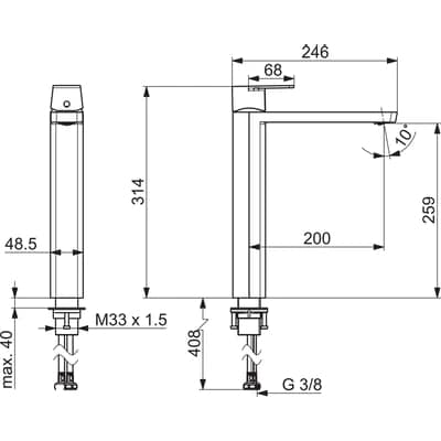 Oras Stela 4801F korkea pesuallashana - KarelianStore