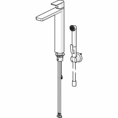 Oras Stela 4802F korkea pesuallashana Bidetta käsisuihkulla - KarelianStore