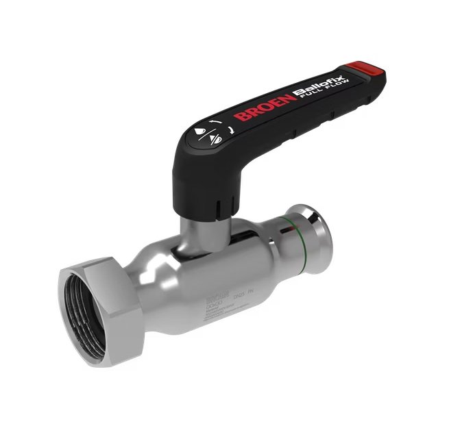 Palloventtiili Broen Full Flow HST 18x3/4 Puristus/Mutteri Matala - KarelianStore