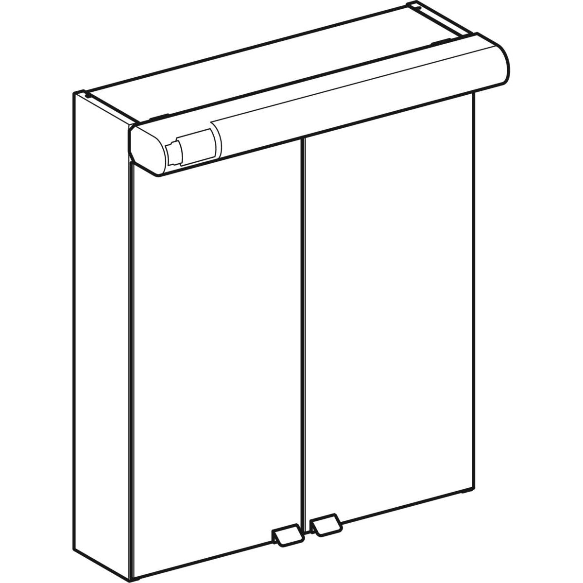 Peilikaappi IDO Reflect Basic 560 valolla ja kahdella ovella - KarelianStore