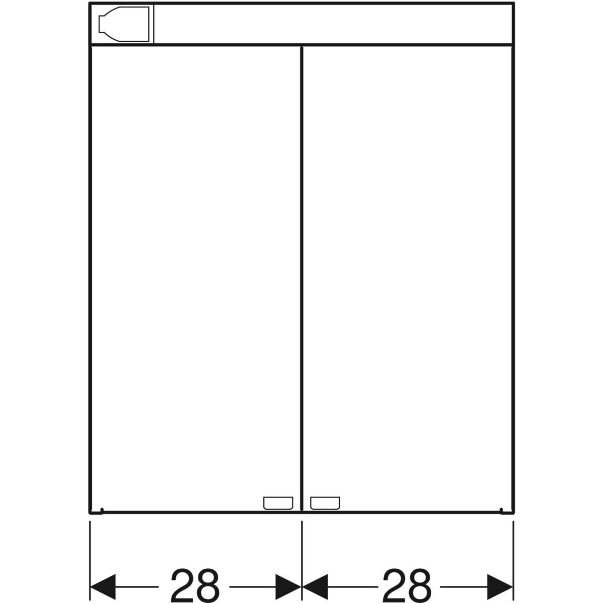Peilikaappi IDO Reflect Basic 560 valolla ja kahdella ovella - KarelianStore