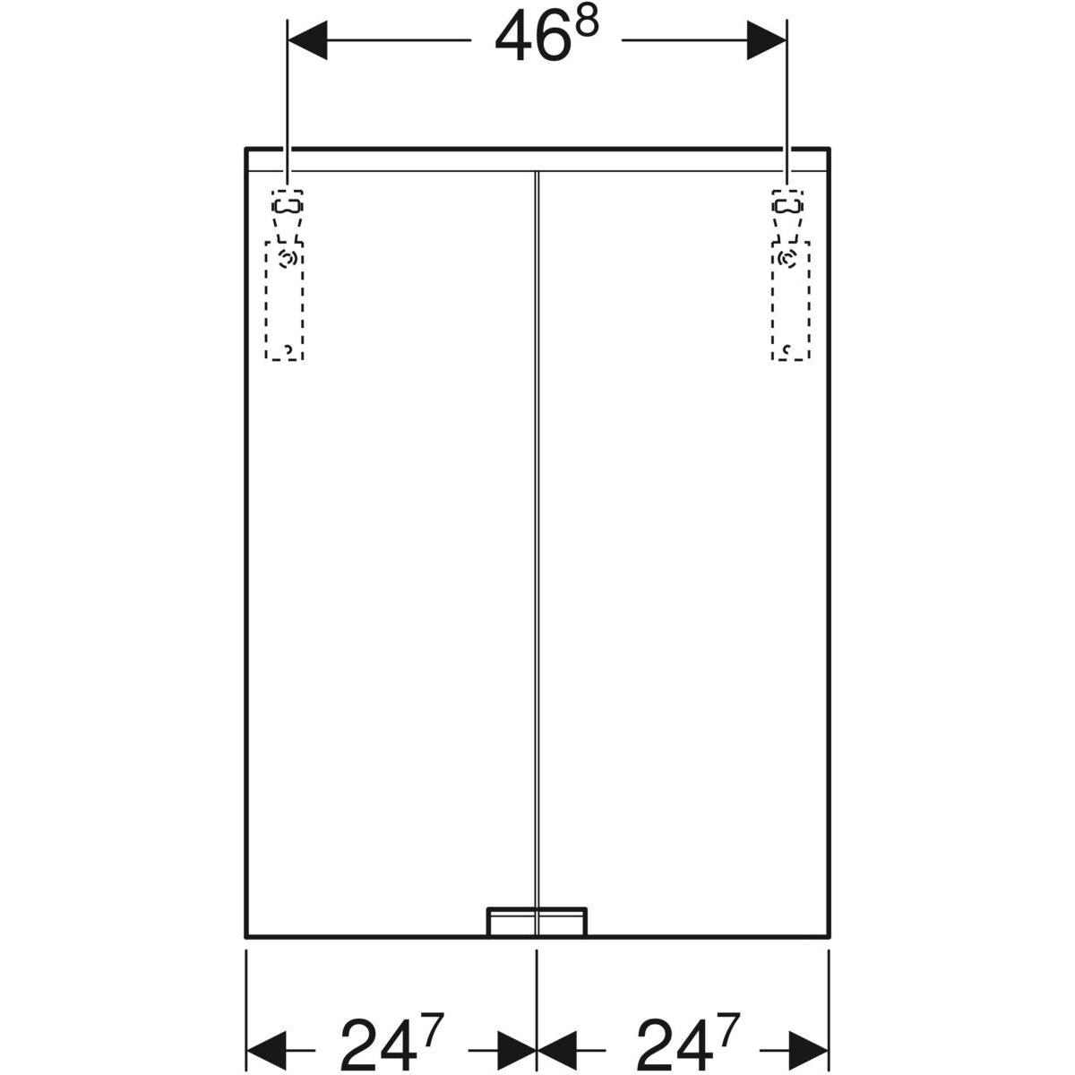 Peilikaappi IDO Reflect Clear 500 valolla ja kahdella ovella - KarelianStore