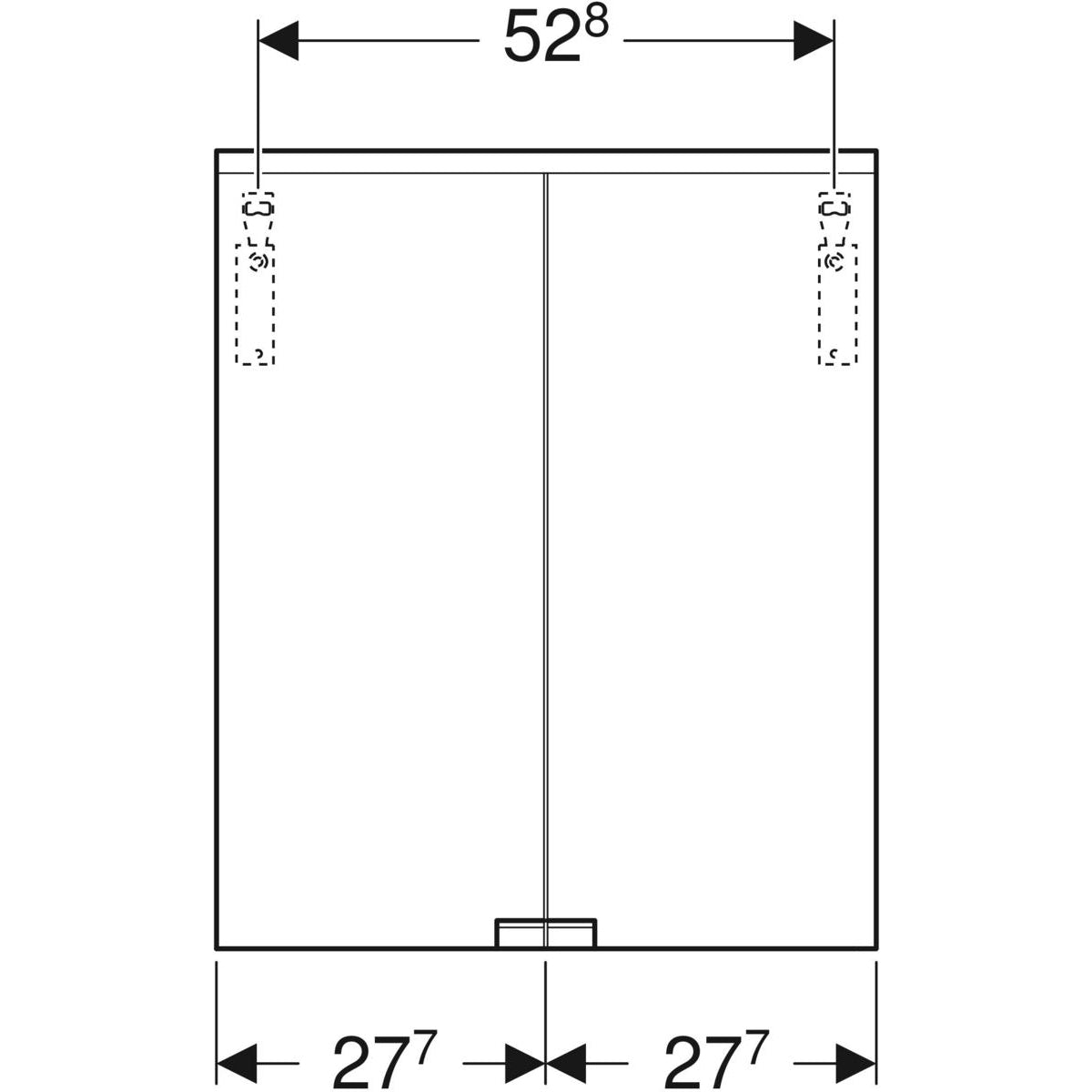Peilikaappi IDO Reflect Clear 560 valolla ja kahdella ovella - KarelianStore