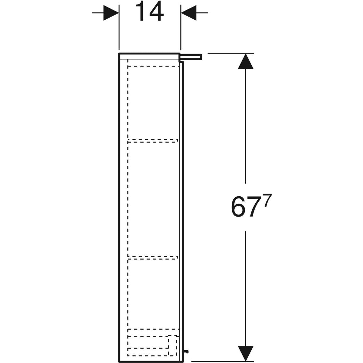 Peilikaappi IDO Reflect Clear 560 valolla ja kahdella ovella - KarelianStore