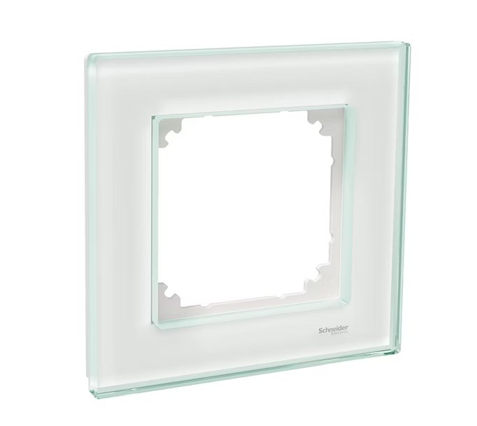 Peitelevy Schneider Electric 1-osainen kehys Solid Lasi Valkoinen - KarelianStore