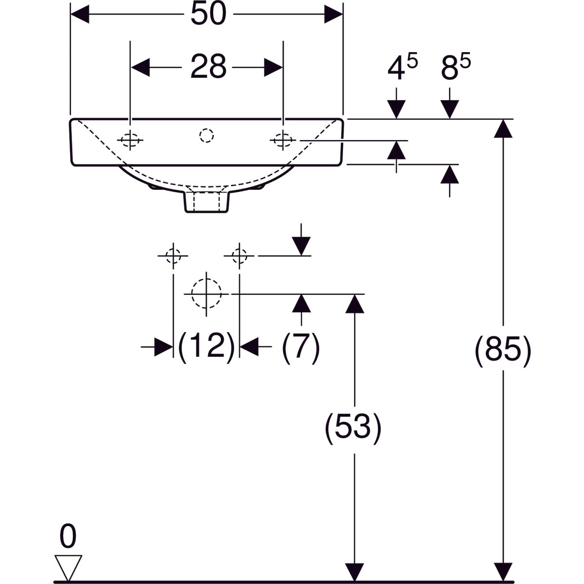 Pesuallas IDO Glow Square 500 mm - KarelianStore