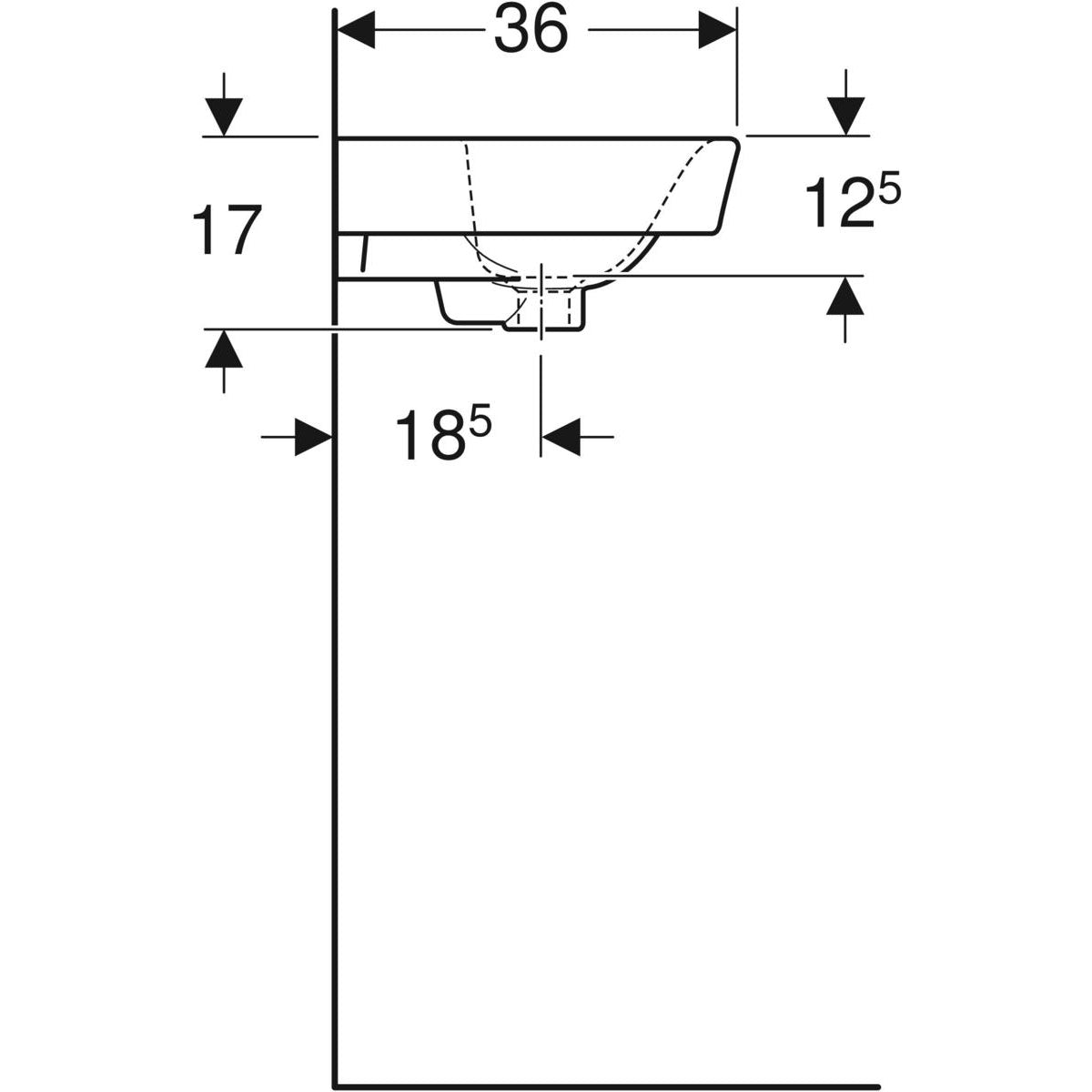 Pesuallas IDO Glow Square 500 mm - KarelianStore