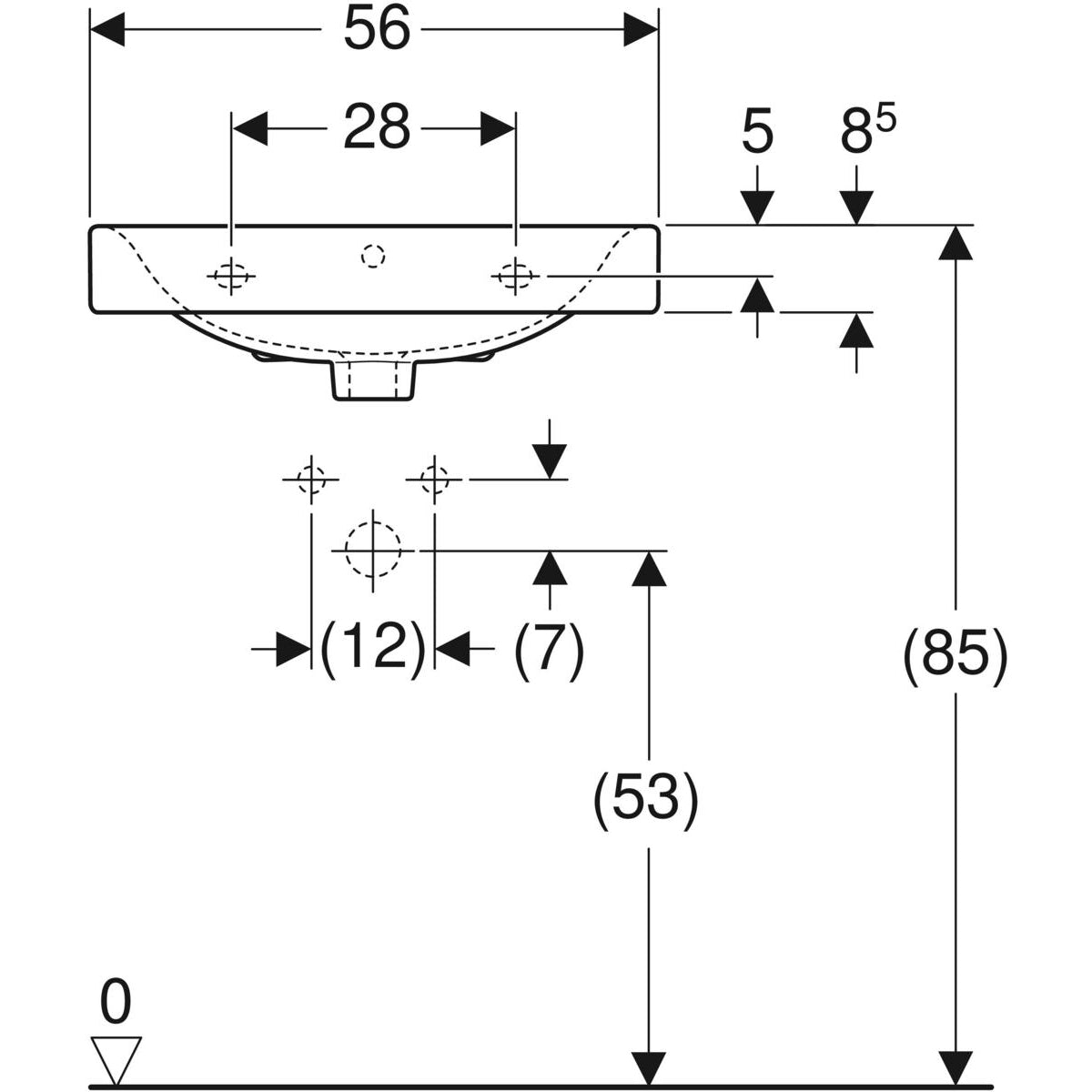 Pesuallas IDO Glow Square 560 mm - KarelianStore