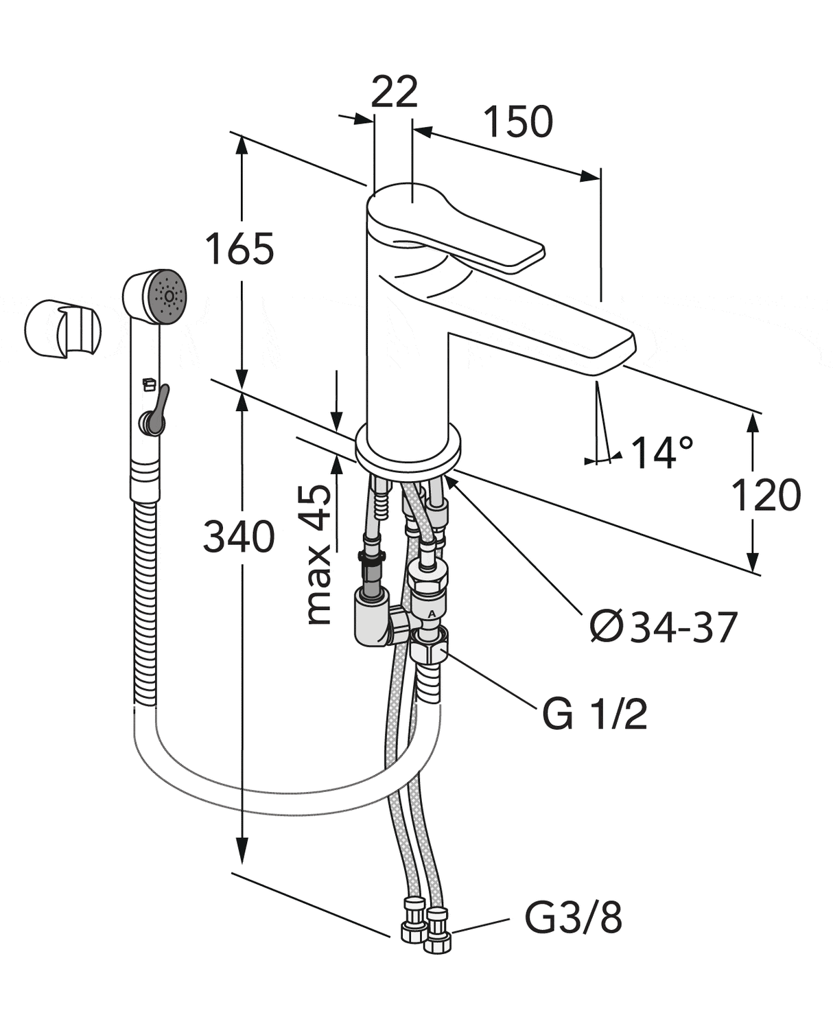 Pesuallashana Gustavsberg Epic Bideesuihkulla Messinki - KarelianStore