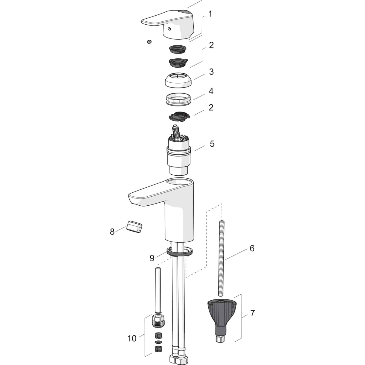 Pesuallashana Oras 1801FG Vega XL Bidetta-käsisuihkulla - KarelianStore