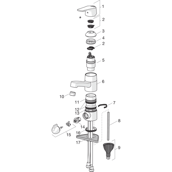 Pesuallashana Oras 1814G Vega PKV Bidetta käsisuihkulla - KarelianStore