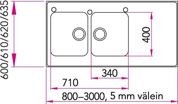 Pesupöytä Stala A-1400 Seitsikko - KarelianStore