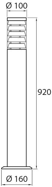 Pihapiirivalaisin Airam Park Bollard IP44 E27 Harmaa - KarelianStore