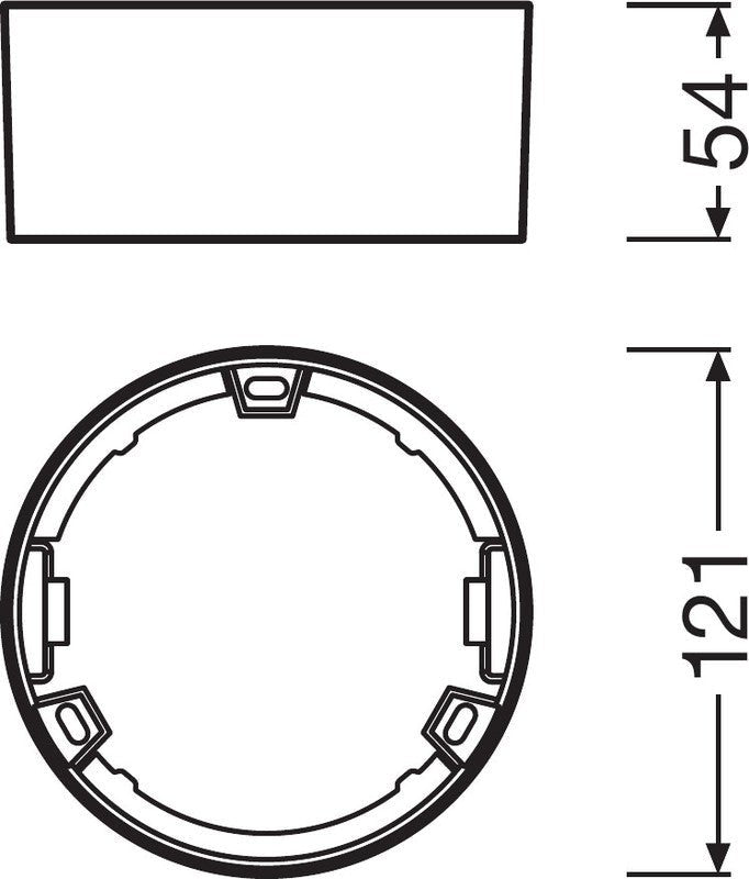 Pinta-asennuskehys Ledvance DL Slim DN105 Valkoinen - KarelianStore
