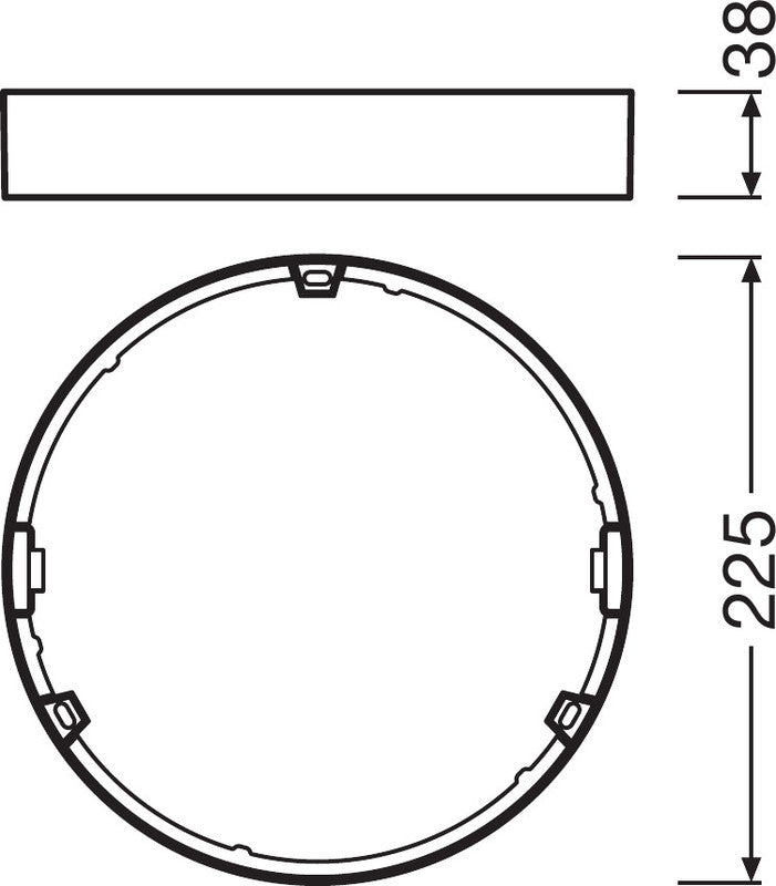 Pinta-asennuskehys Ledvance DL Slim DN210 Valkoinen - KarelianStore