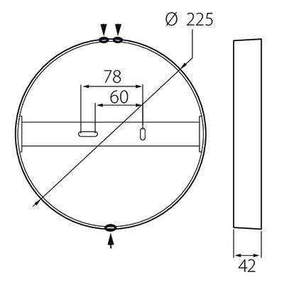 Pinta-asennusvalaisin Airam Ronda II 225 IP20 15W 1200lm Valkoinen - KarelianStore