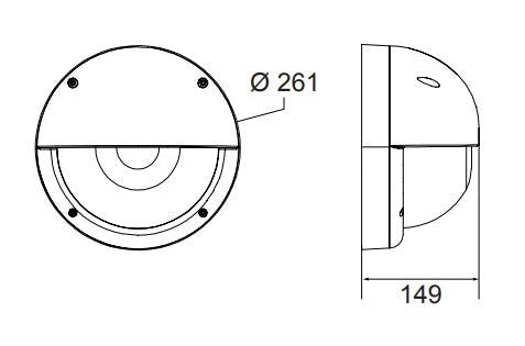 Pinta-asennusvalaisin Onnline Justus 800lm IP65 R Eye Antrasiitti - KarelianStore