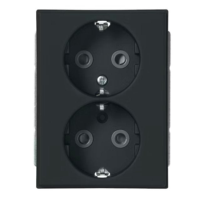 Pistorasia ABB Impressivo 2-osainen 16A IP21 UKJ HL Musta - KarelianStore