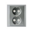 Pistorasia ABB Impressivo 2-osainen 16A IP21 UPJ HL Alumiini - KarelianStore