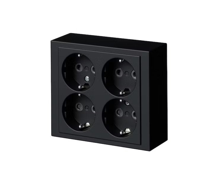 Pistorasia ABB Impressivo 4-osainen 16A PPJ HL Musta - KarelianStore