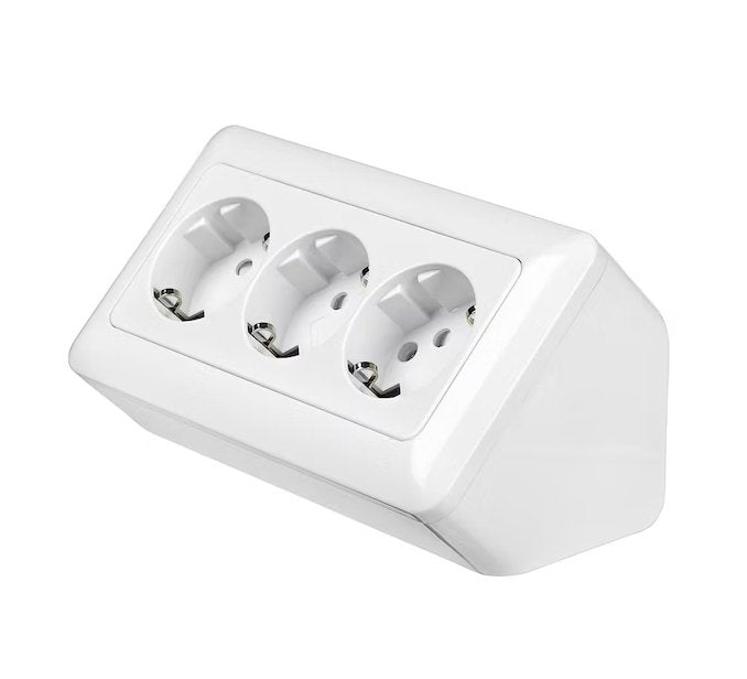 Pistorasia Opal Pinta 3-osainen 16A 250V IP20 Maadoitettu Kulma - KarelianStore